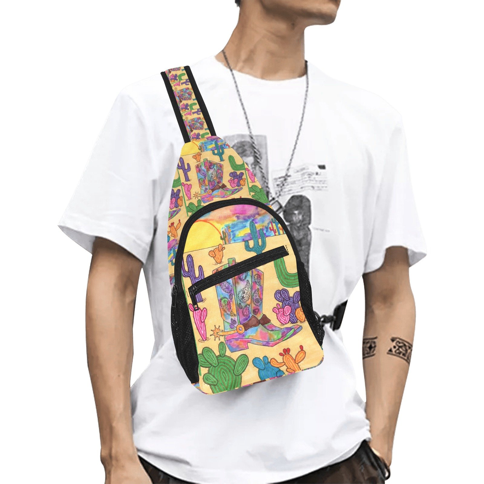 Texas Sunsets All Over Print Chest Bag(Model1719)