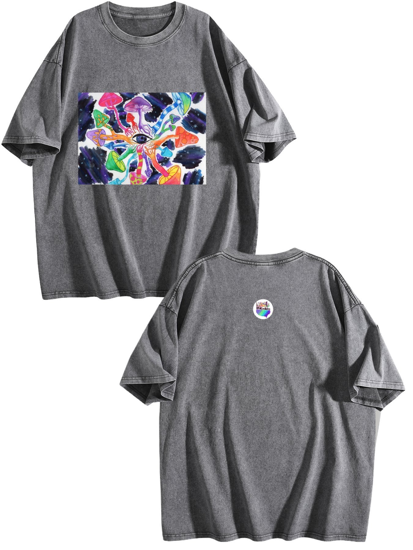 Psilocybin Circle Vintage Wash Tee | Ships from USA - Image 3