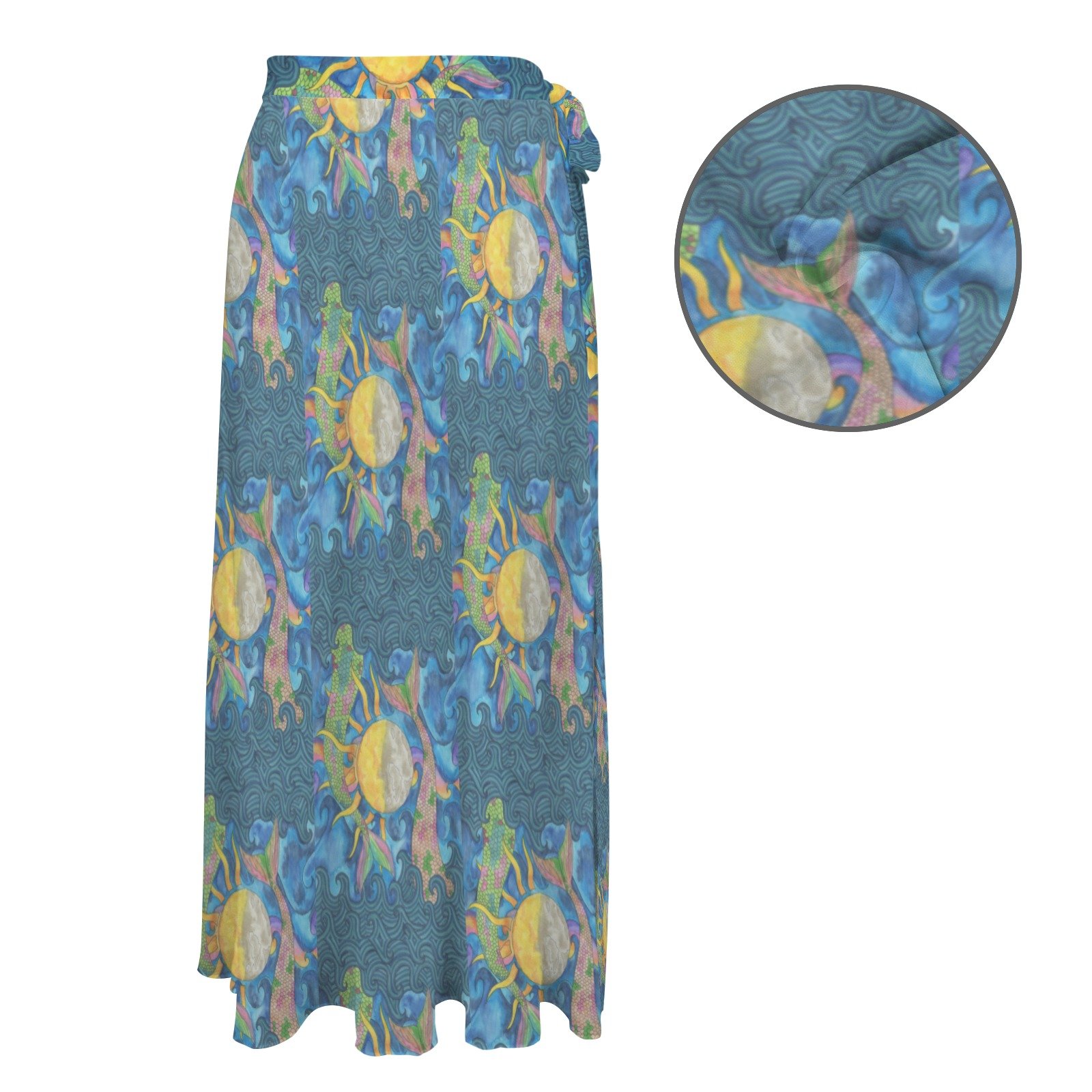 Mermaid Tales Knotted Long Swimwear Cover Up - Image 4
