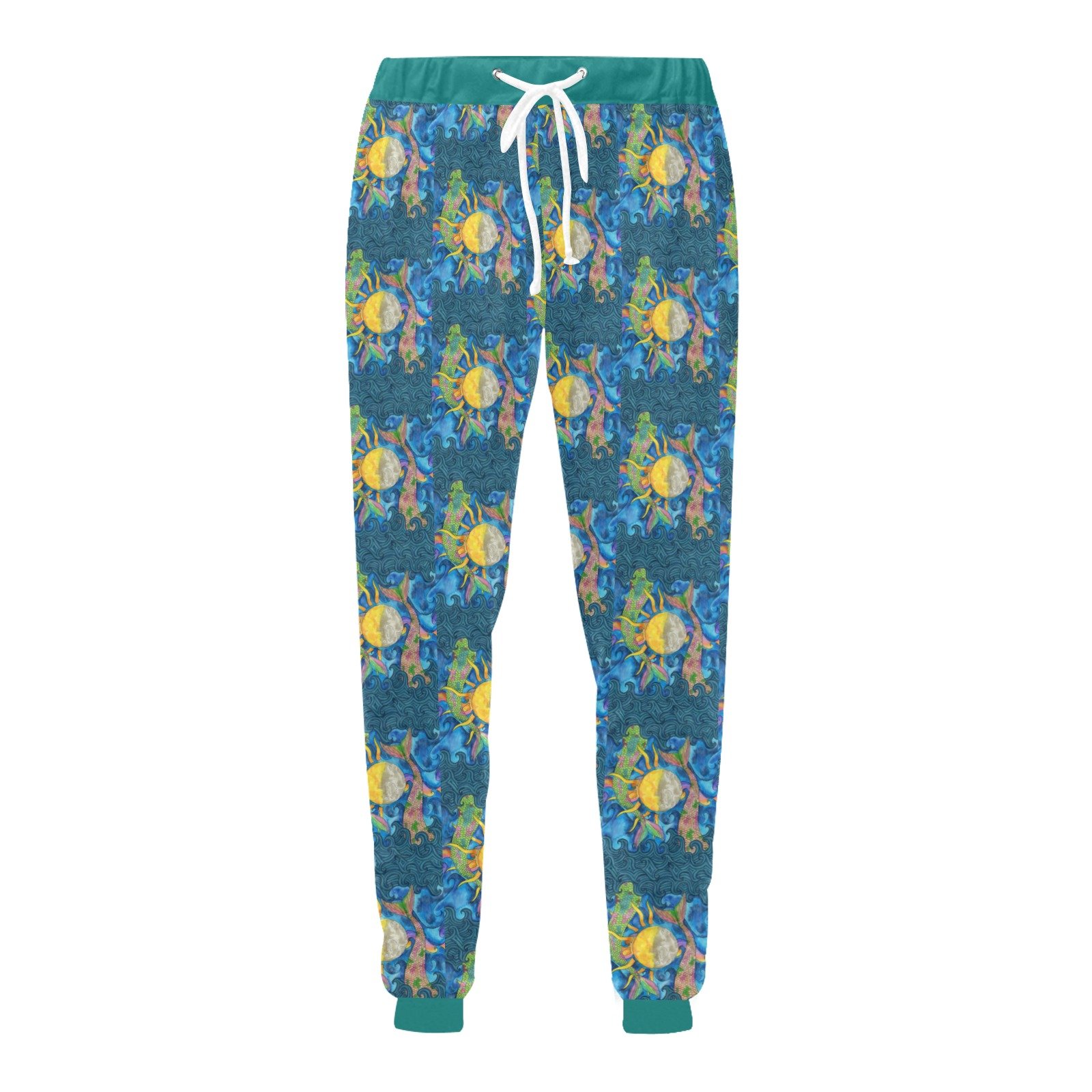 Mermaid Tales Unisex Casual Sweatpants (Model L11) - Image 4
