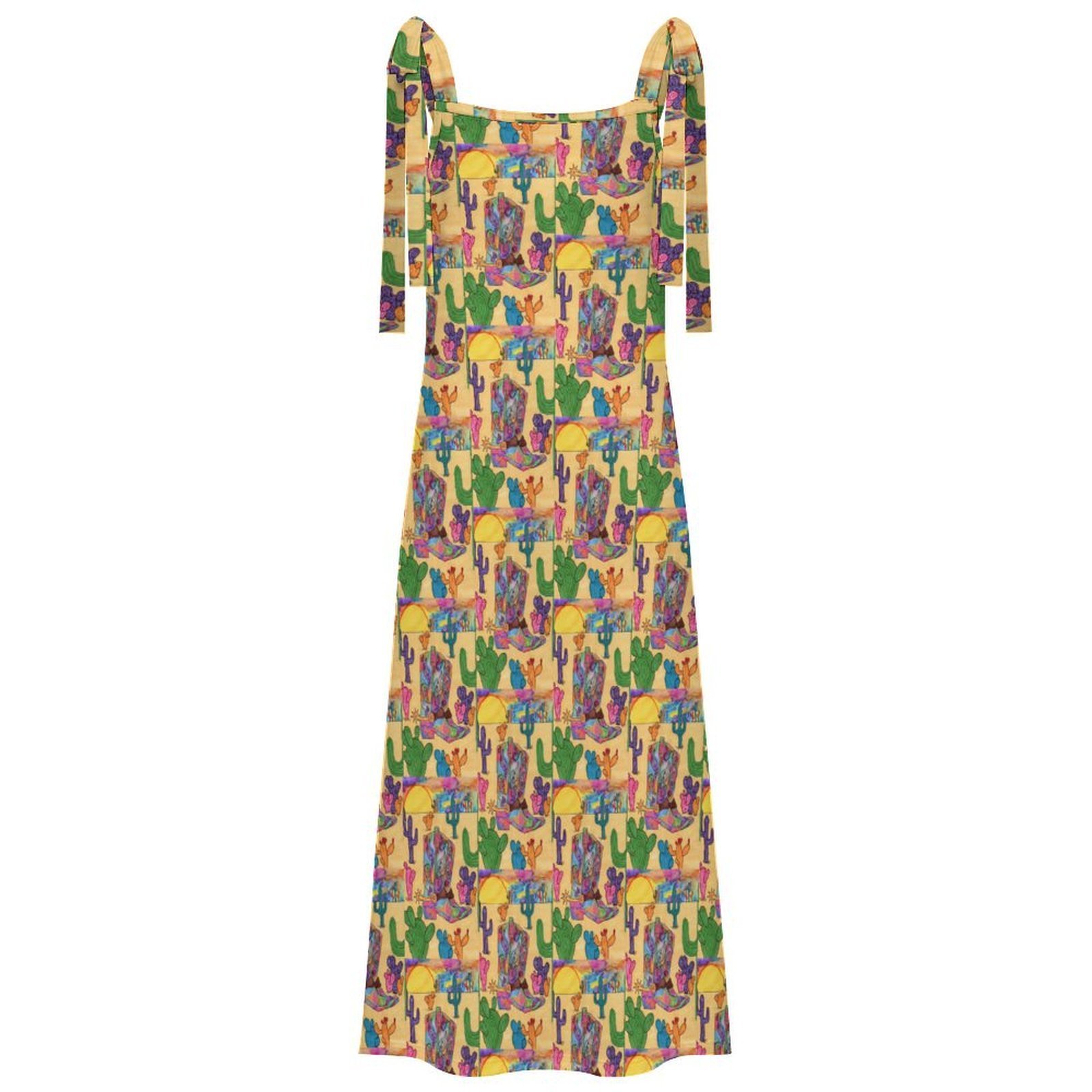 Texas Sunsets Womens Milk Silk Maxi Dress - Image 2