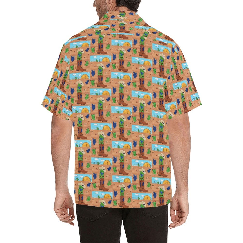 Cowboy Pickle Men's All Over Print Hawaiian Shirt (Model T58) - Image 2