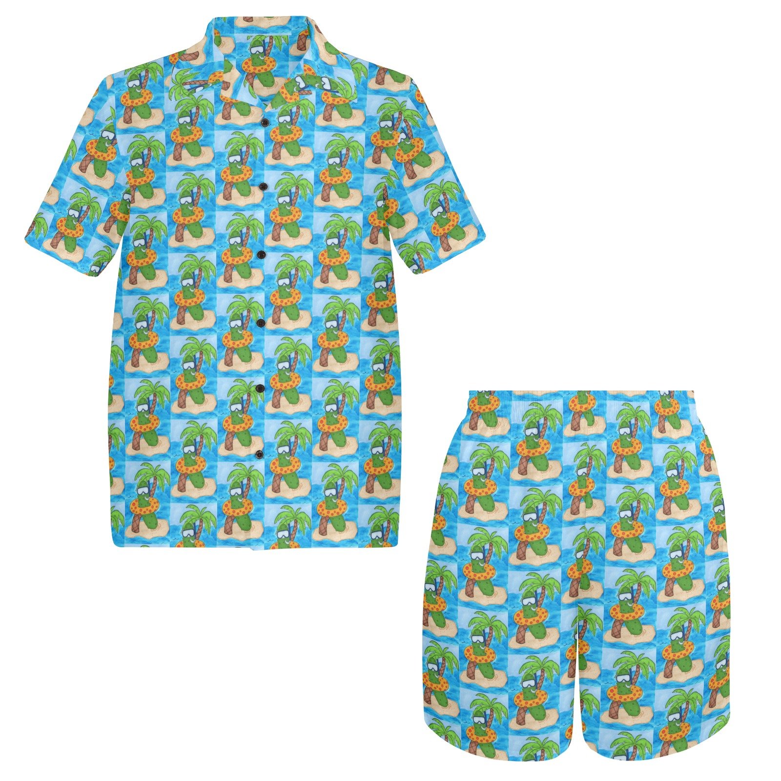 Summer Pickle Mens Shirt and Shorts Outfit (Model Sets 26) - Image 4