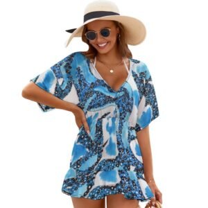 Ocean Breeze Womens Cover Up Dress
