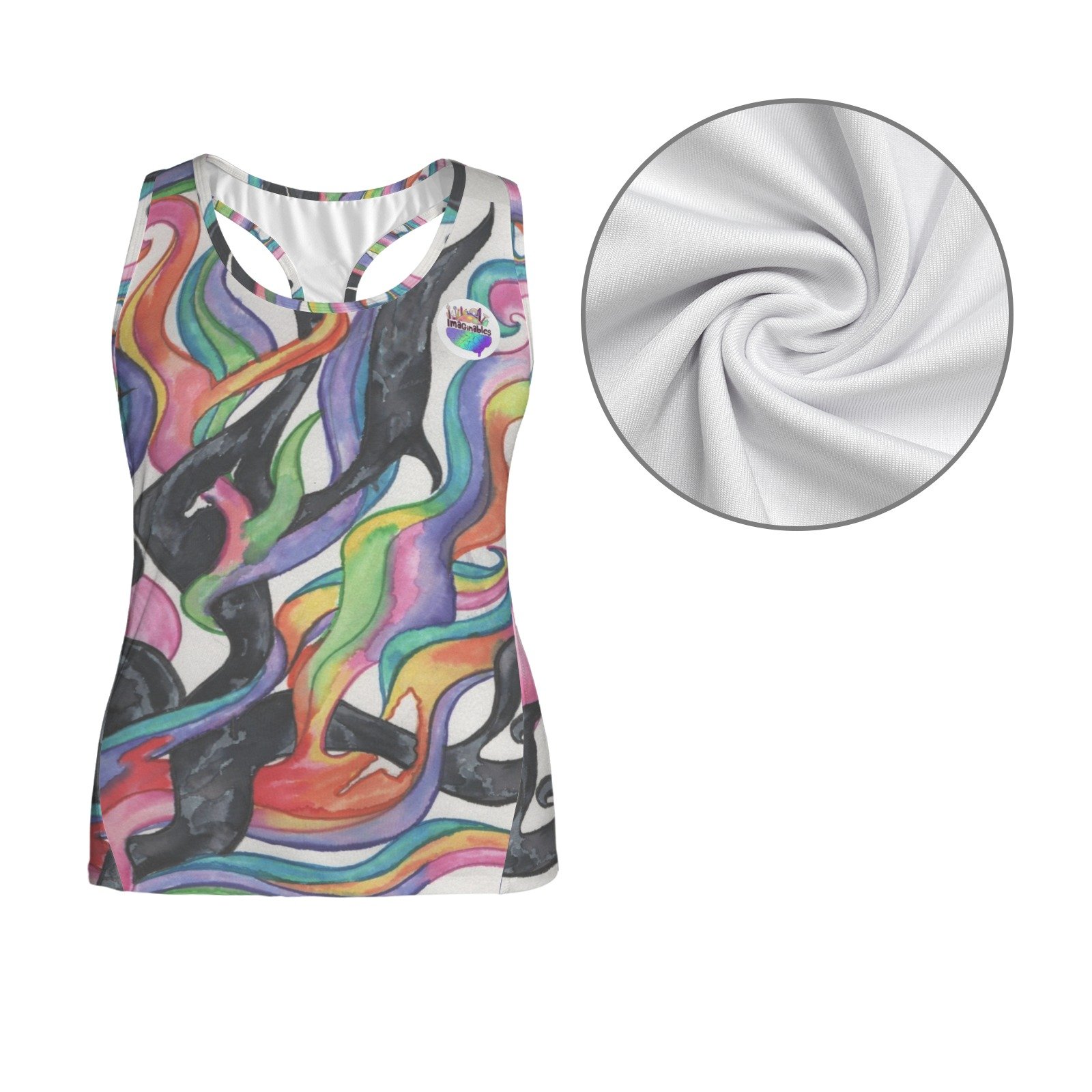 Jessica custom Racerback Active Tank Tops - Image 4