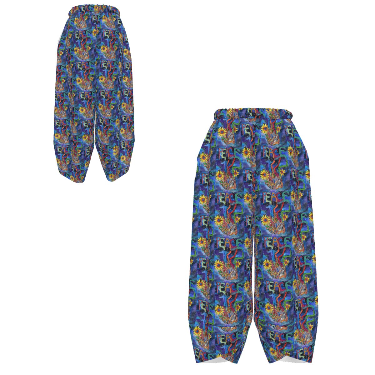 Peace Overcomes Womens Slub linen Jogger Pants - Image 3