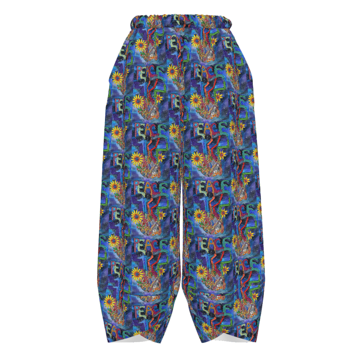 Peace Overcomes Womens Slub linen Jogger Pants