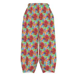 Blooming Hearts Womens Slub Linen Jogger Pants