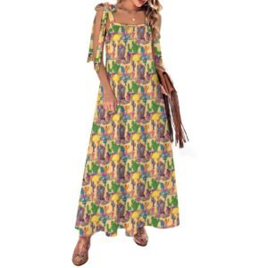 Texas Sunsets Womens Milk Silk Maxi Dress