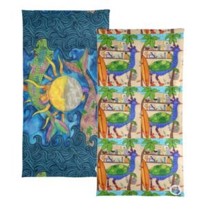 Mermaid Tales & SeaMu Beach Towel 31" x 71" (2-Pack, Customized Separately) | Ships from USA