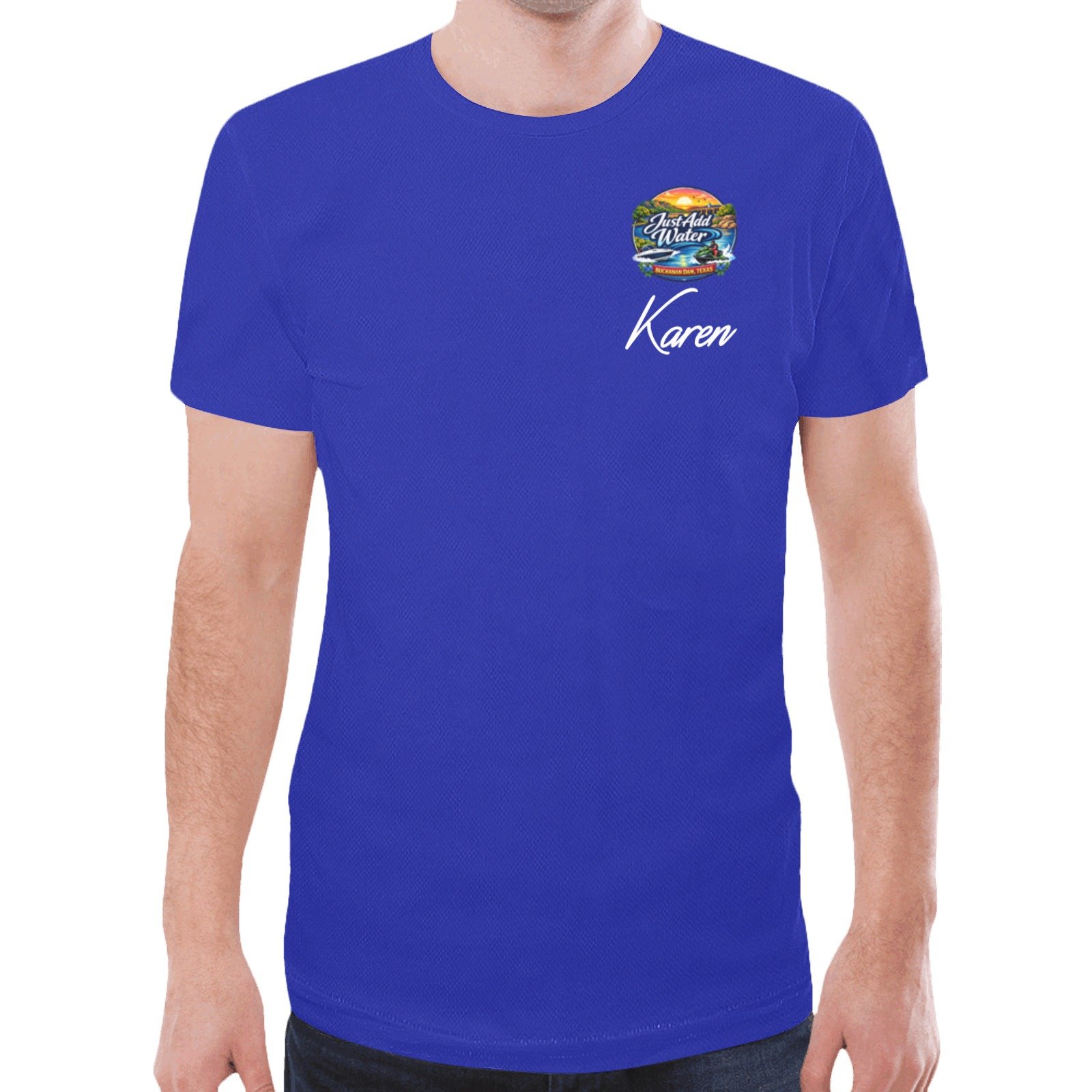Karen Just add water merch front n back logo Custom Men All Over Print T-shirt ( Model T45 )