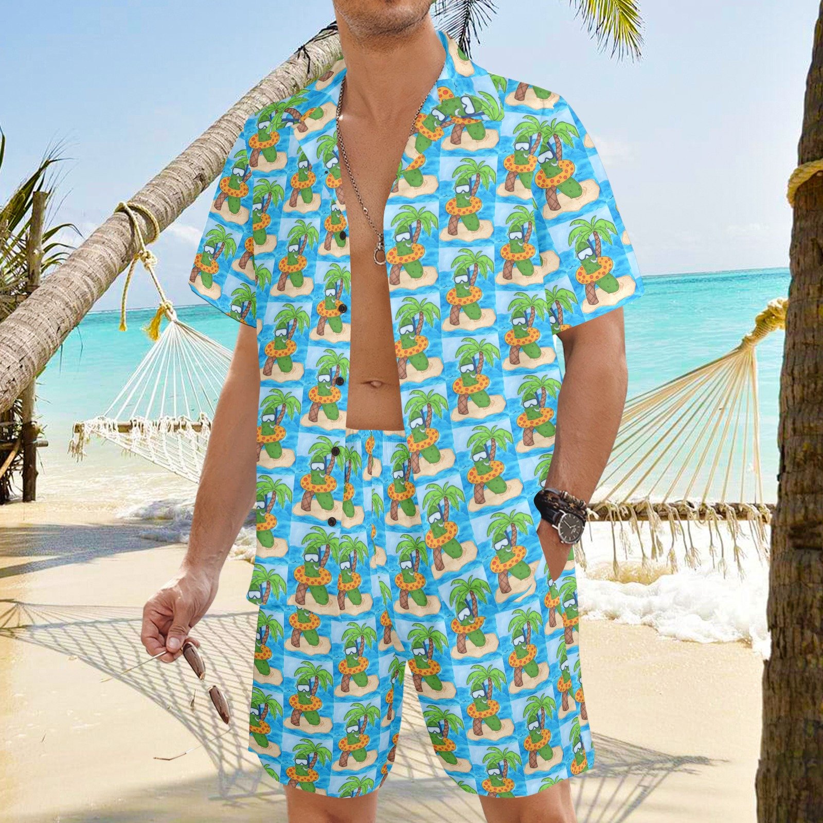 Summer Pickle Mens Shirt and Shorts Outfit (Model Sets 26) - Image 2