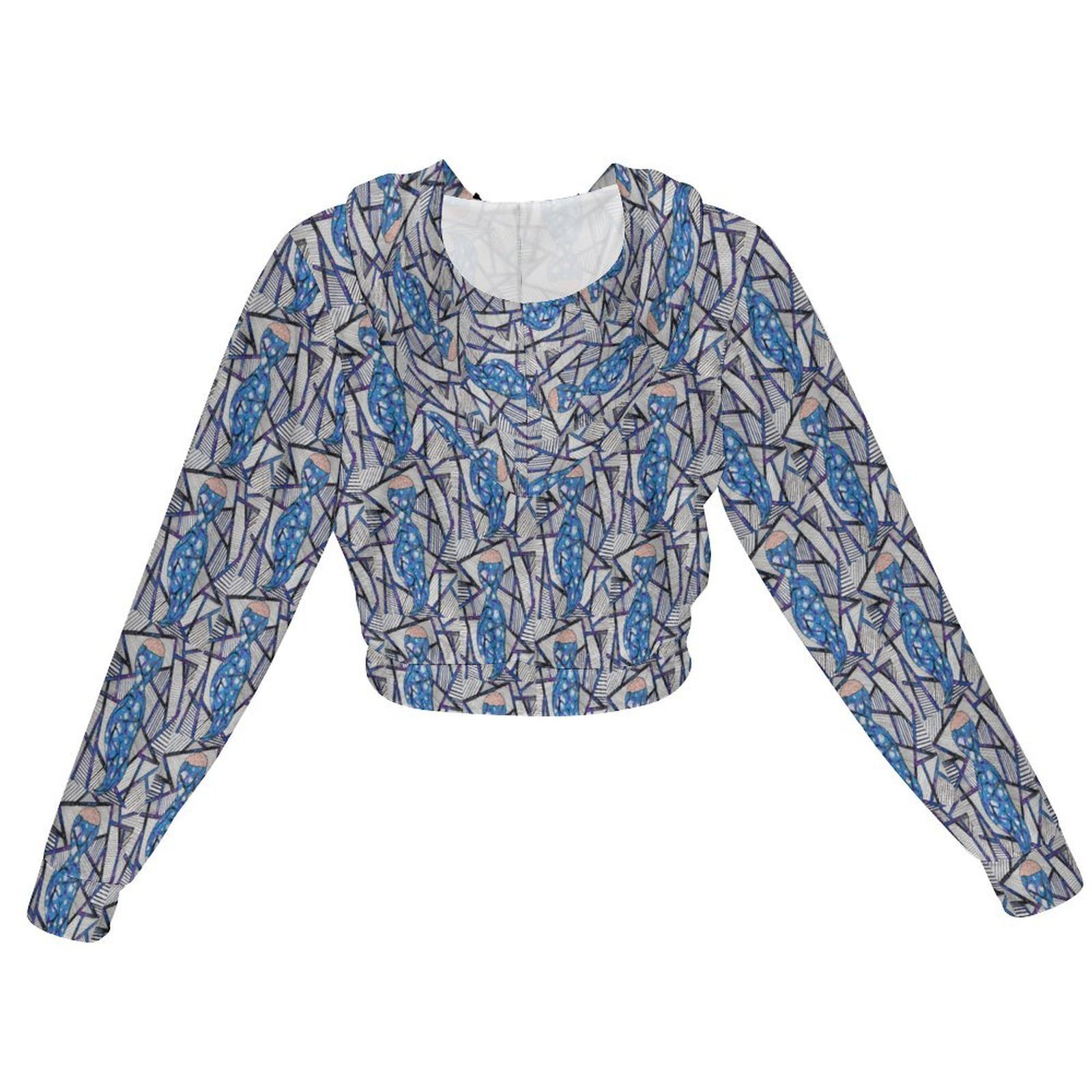 Soul Bubbles Womens Cropped Jacket(MSYX94) - Image 3