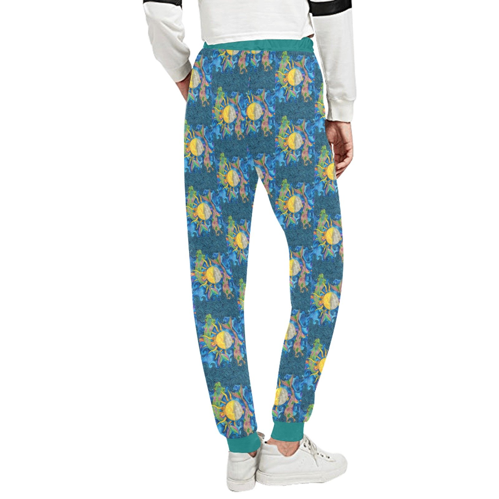 Mermaid Tales Unisex Casual Sweatpants (Model L11) - Image 3