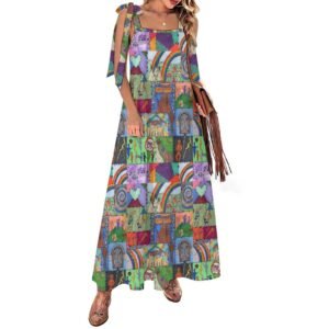 Kerrquilt Womens Tie Milk Silk Maxi Dress