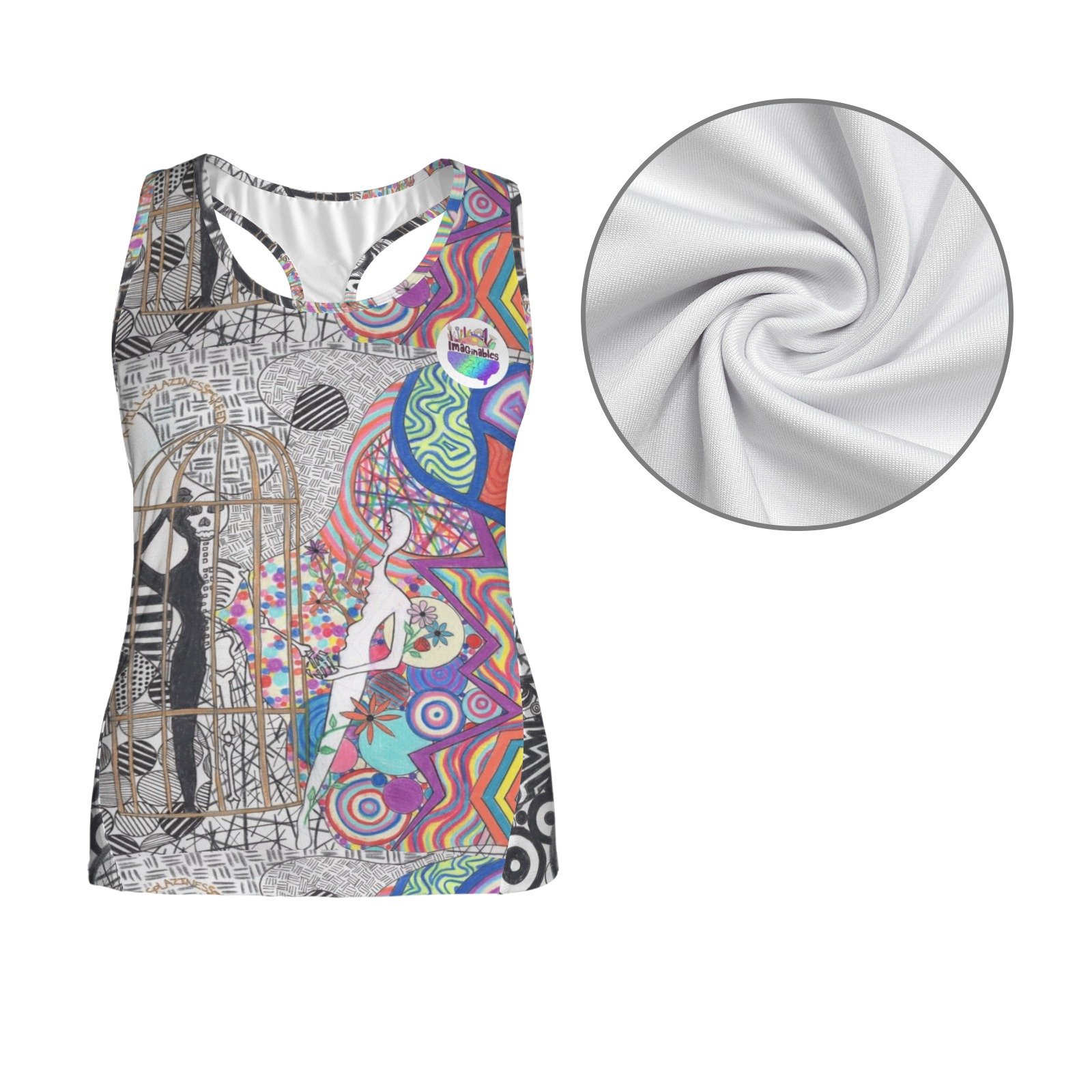 Jessica custom Racerback Active Tank Tops - Image 4