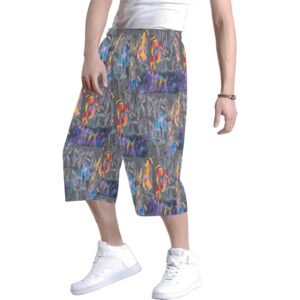 Drown Your Demons With Your Joy Mens Baggy Shorts (Model L37)