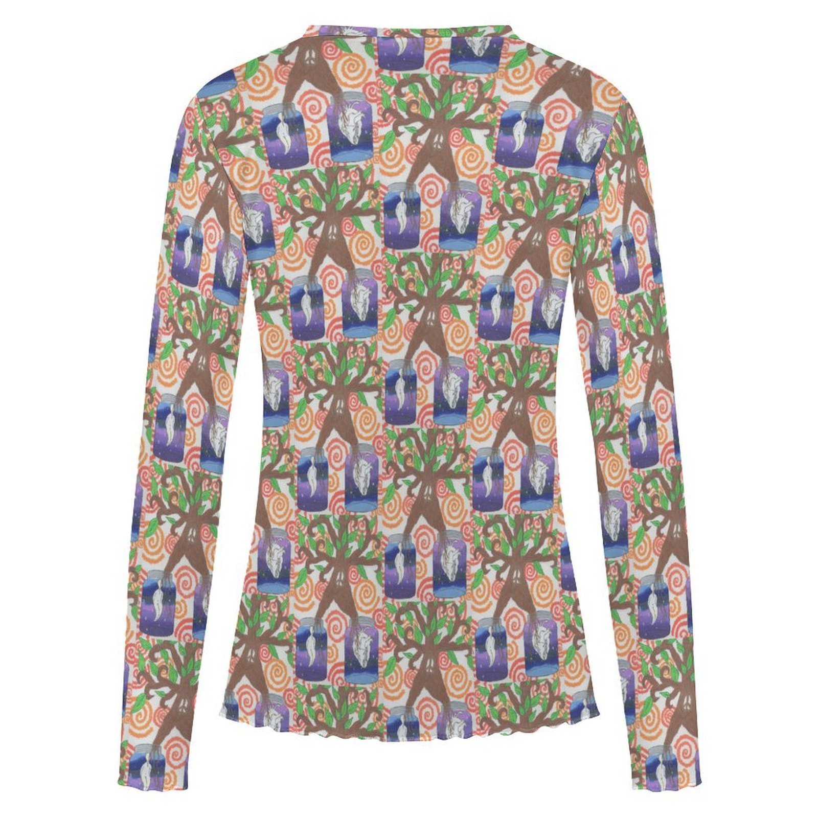 To Honor The Call of the heart is to honor the needs of the soul Long Sleeve Mesh Top - Image 3