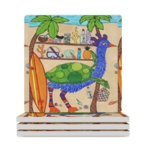 SeaMu Ceramic Coasters (Square)