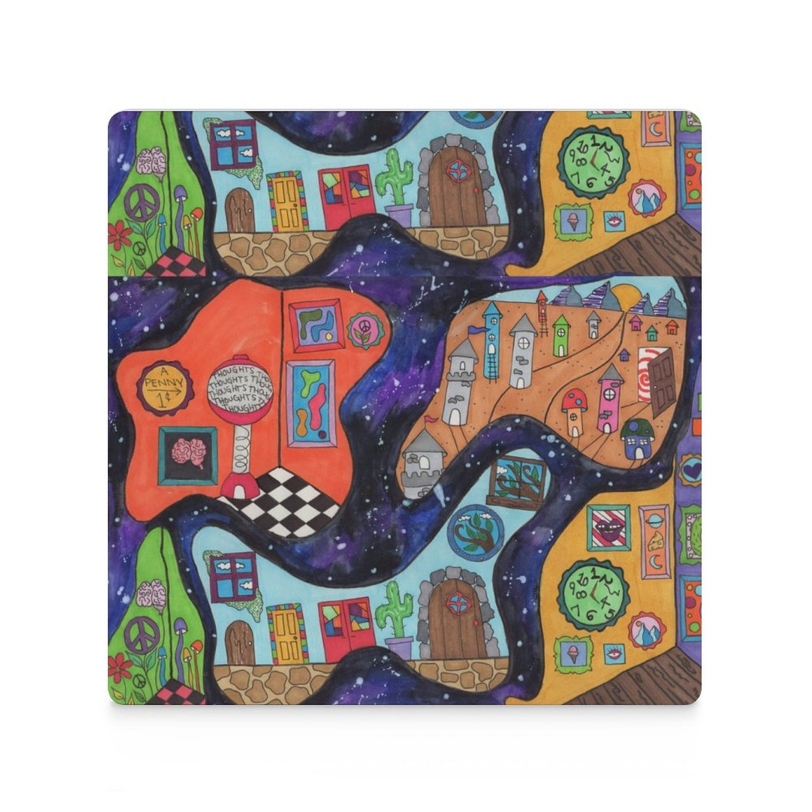 A Penny For Your Thoughts Ceramic Coasters (Square) - Image 2