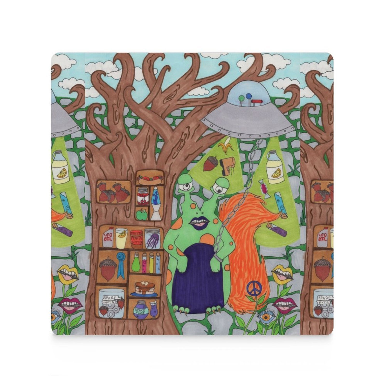 Squalien Ceramic Coasters (Square) - Image 2