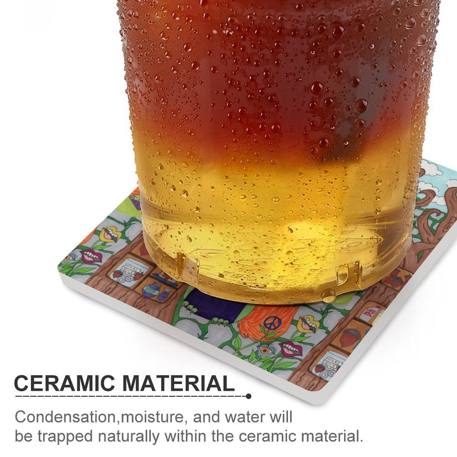 Squalien Ceramic Coasters (Square) - Image 3