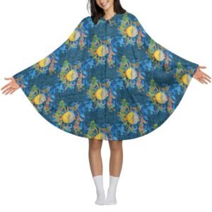 Mermaid Tales Fleece Hooded Cape for Adults