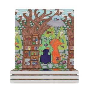 Squalien Ceramic Coasters (Square)