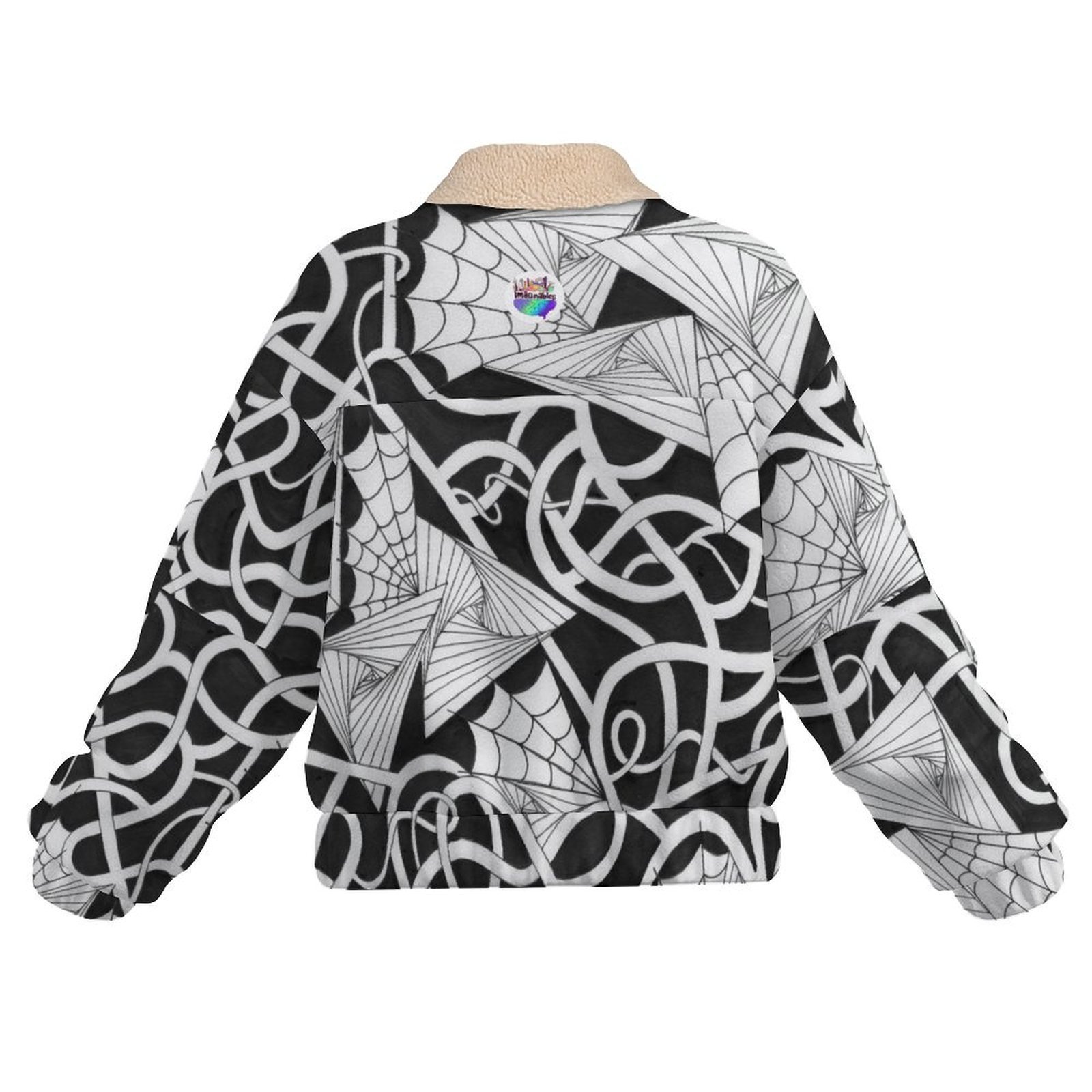 Spider Webs n Things Patch Pocket Fleece Jacket - Image 3