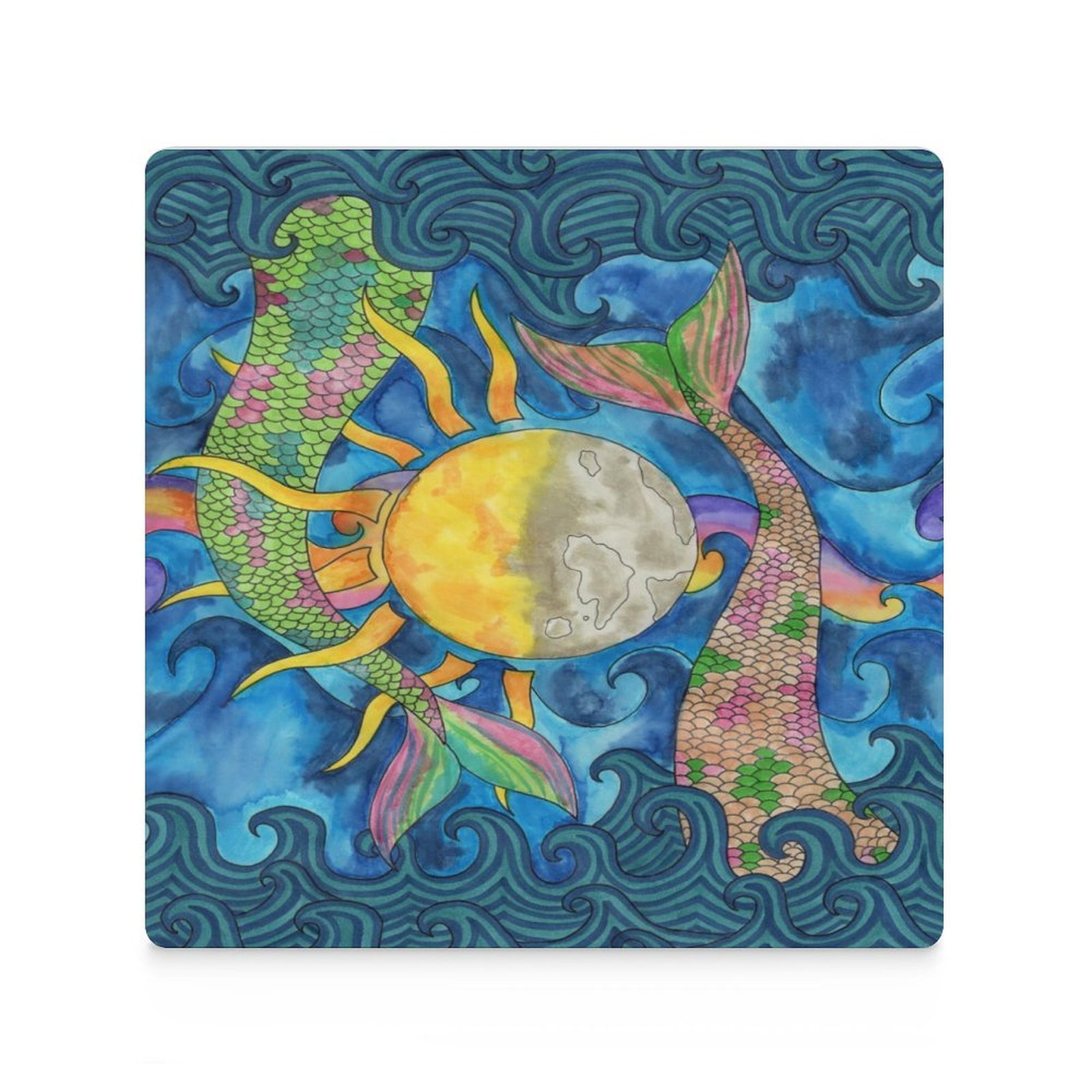 Mermaid Tales Ceramic Coasters (Square) - Image 2