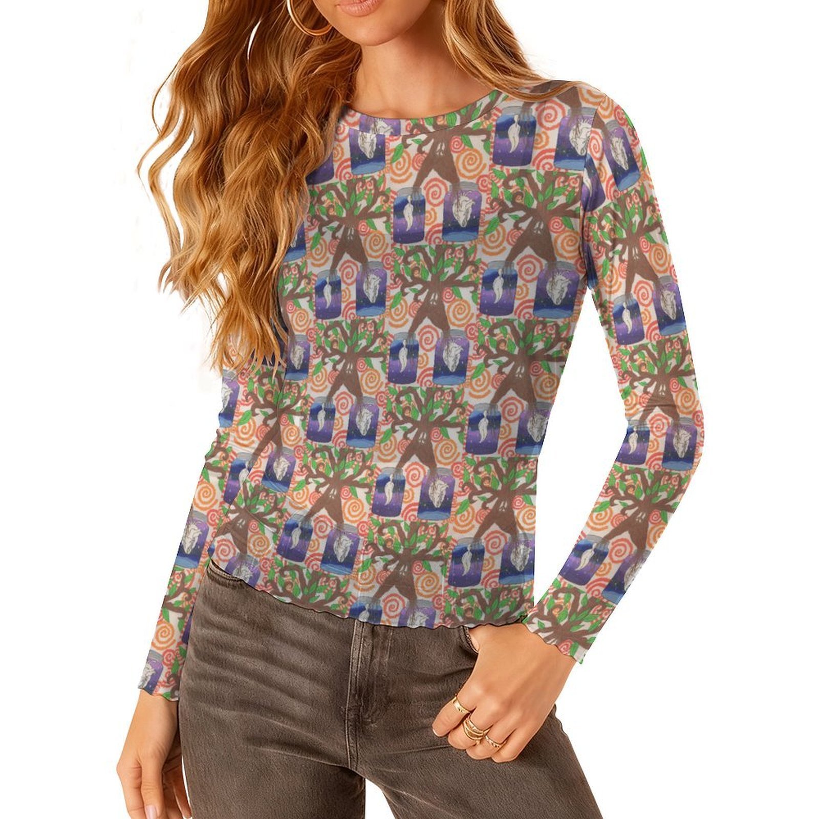 To Honor The Call of the heart is to honor the needs of the soul Long Sleeve Mesh Top