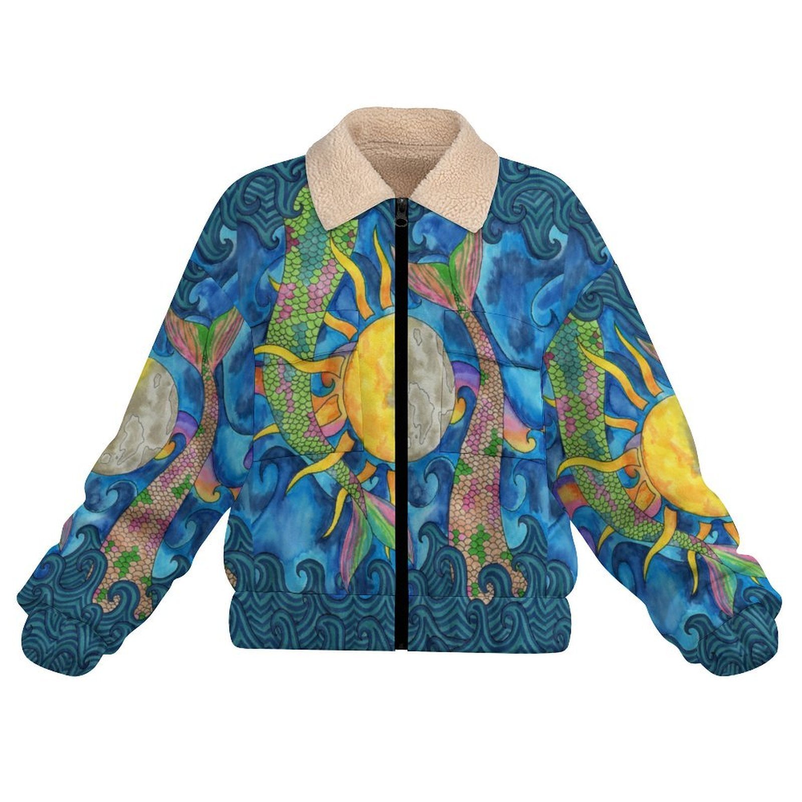 Mermaid Tales Patch Pocket Fleece Jacket - Image 2