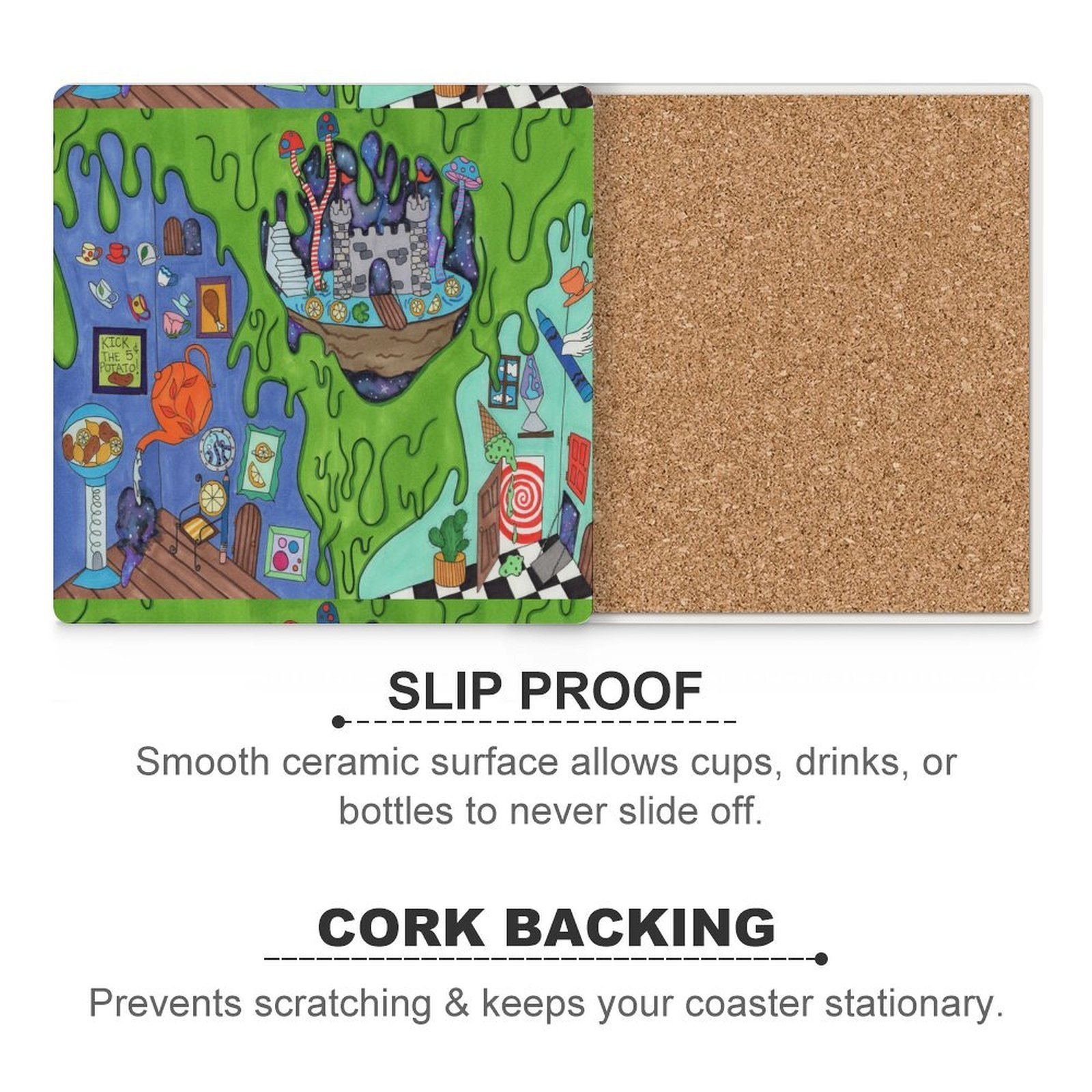 The Other Room Ceramic Coasters (Square) - Image 5