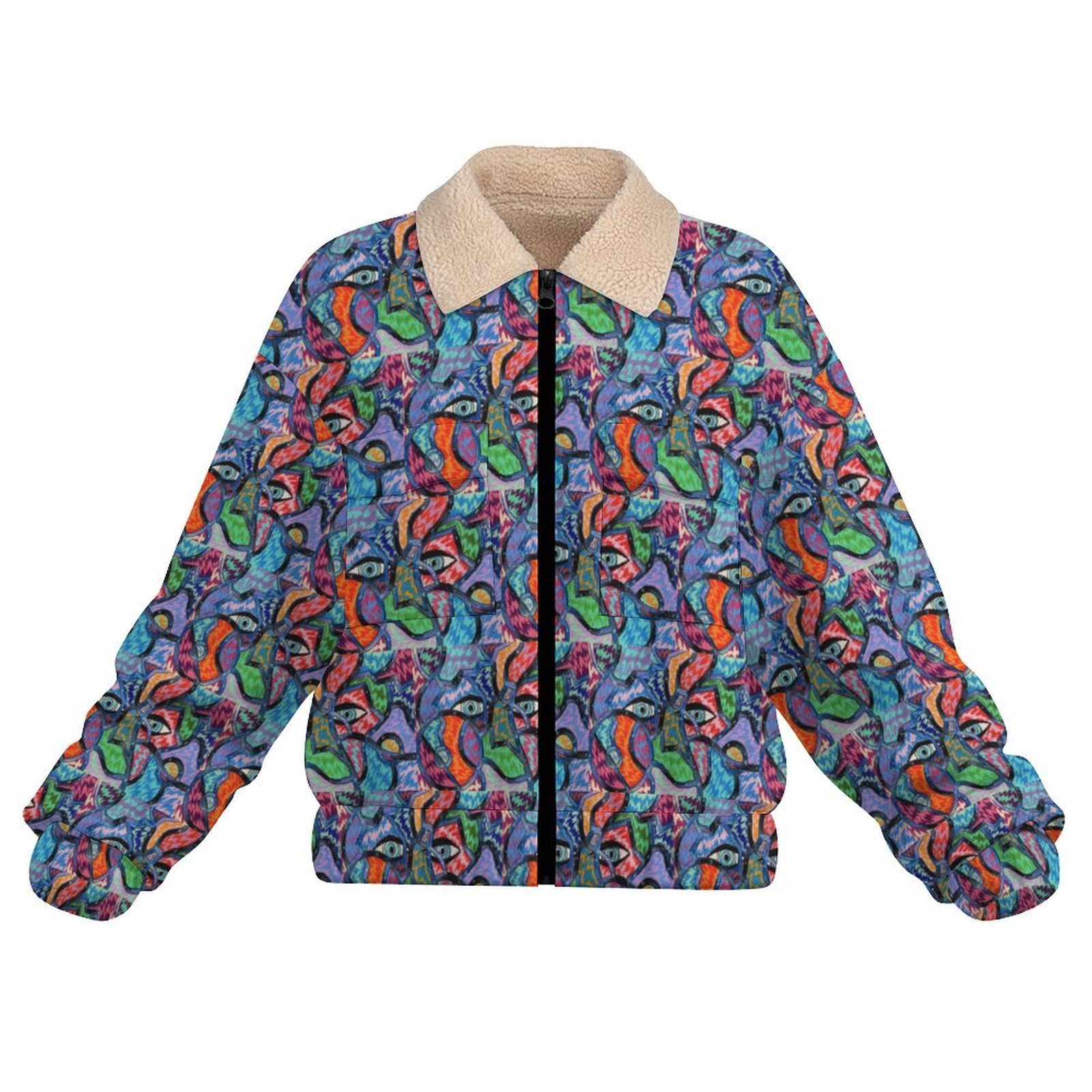 Soul Seer Patch Pocket Fleece Jacket - Image 2