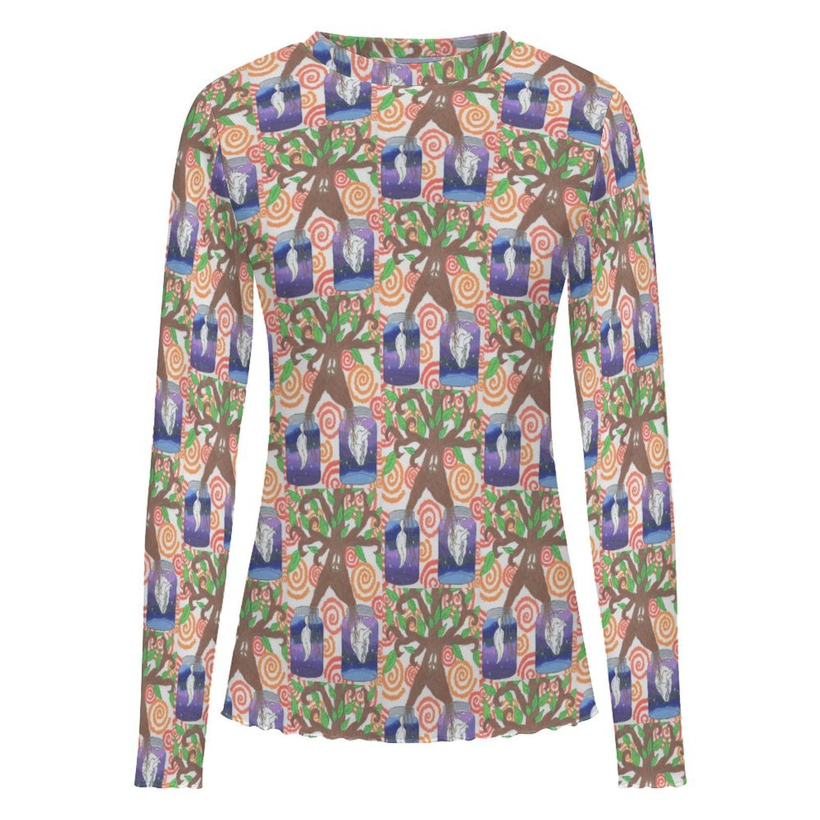 To Honor The Call of the heart is to honor the needs of the soul Long Sleeve Mesh Top - Image 2