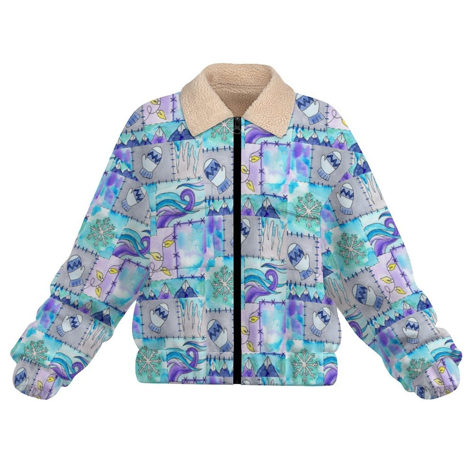 Winter Wonderland Patch Pocket Fleece Jacket - Image 2