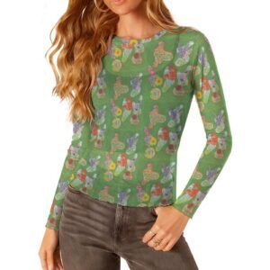 Texas Hill Country Spring Long Sleeve Mesh Top