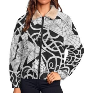 Spider Webs n Things Patch Pocket Fleece Jacket