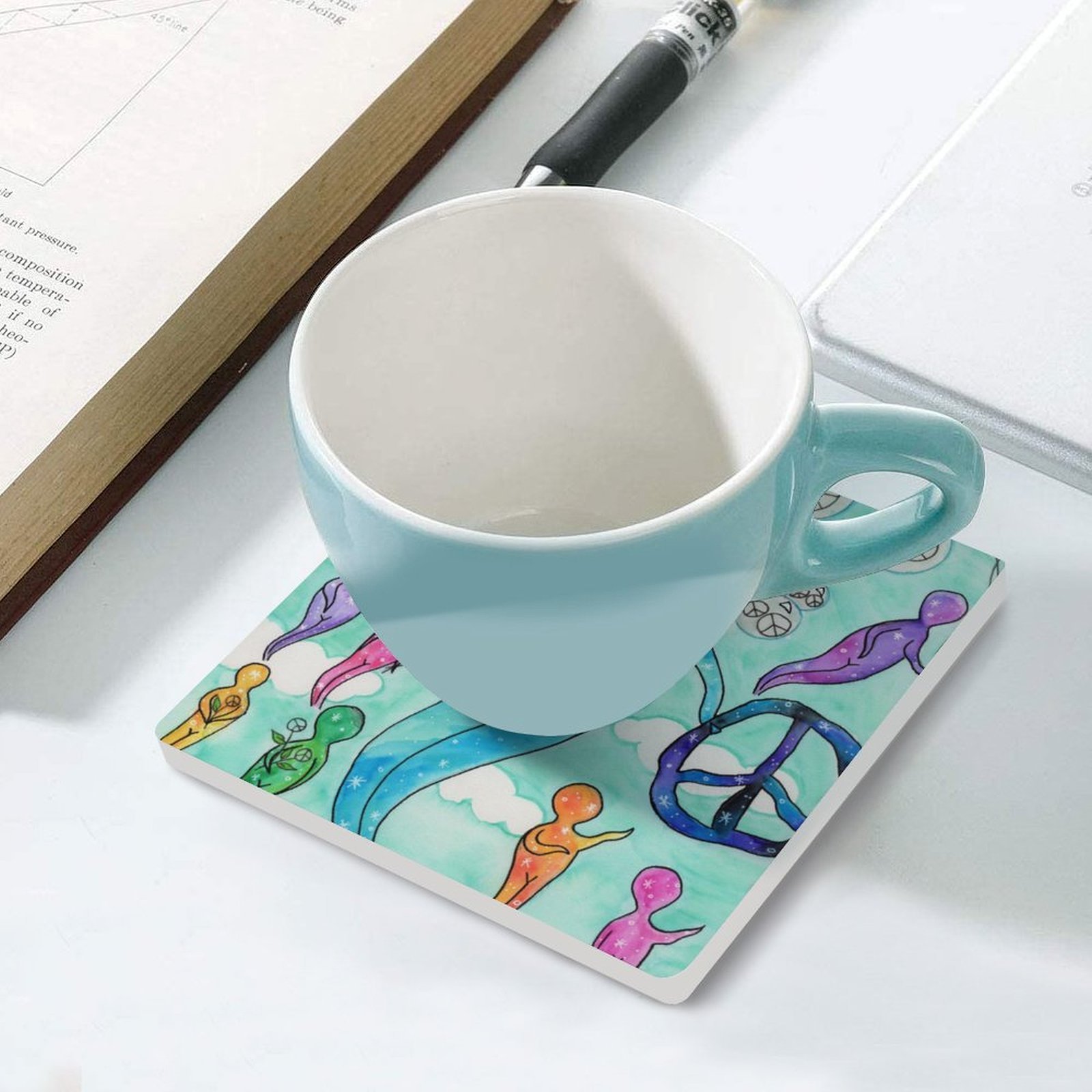 Peace Comes From Within Ceramic Coasters (Square) - Image 4