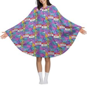 Lauras Nicknames Fleece Hooded Cape for Adults