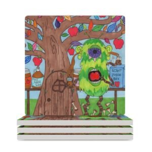 The Apple Juicer Ceramic Coasters (Square)