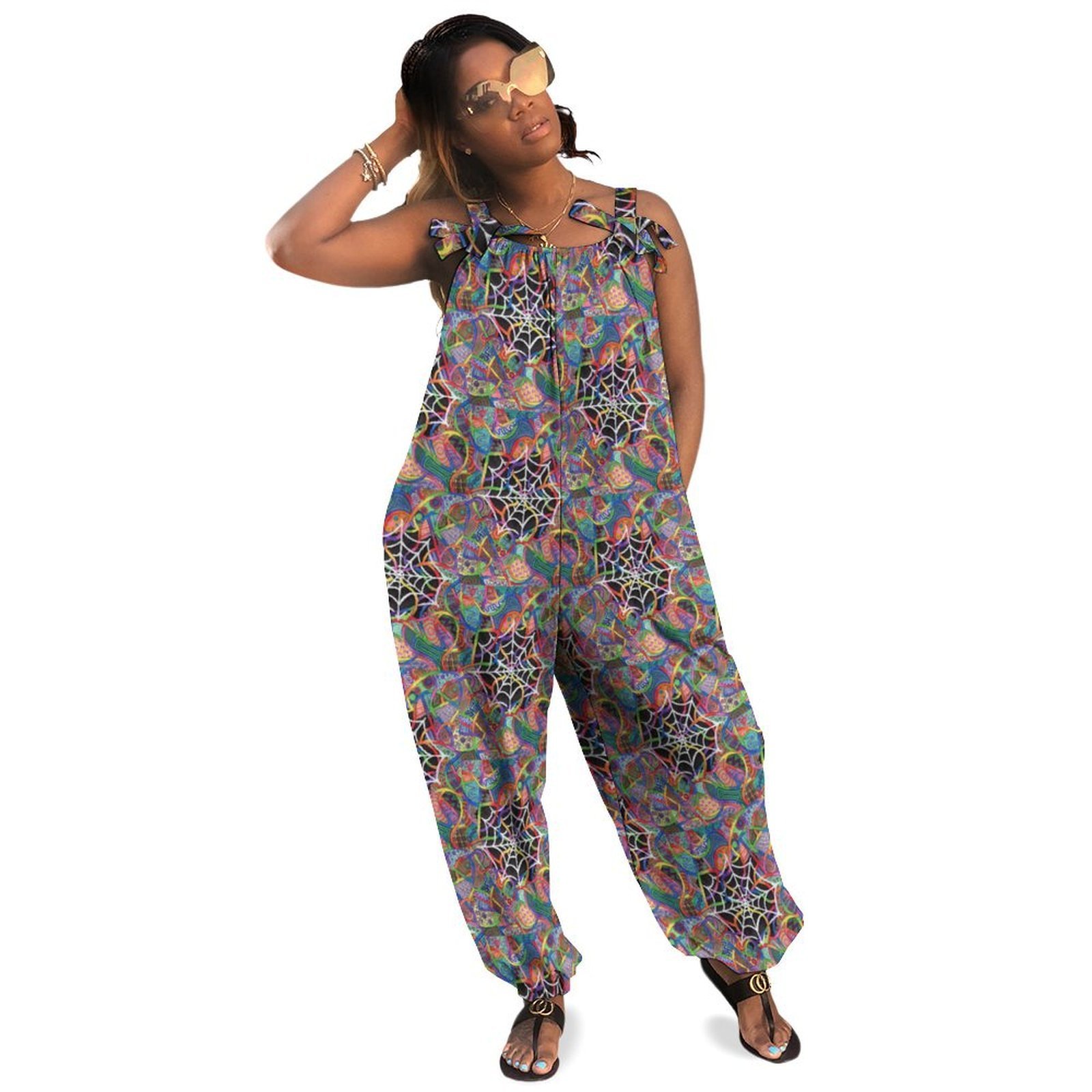Twilight Zone Baggy Suspender Jumpsuit