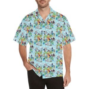 Disco Chicken Button Up Shirt (Model T58)