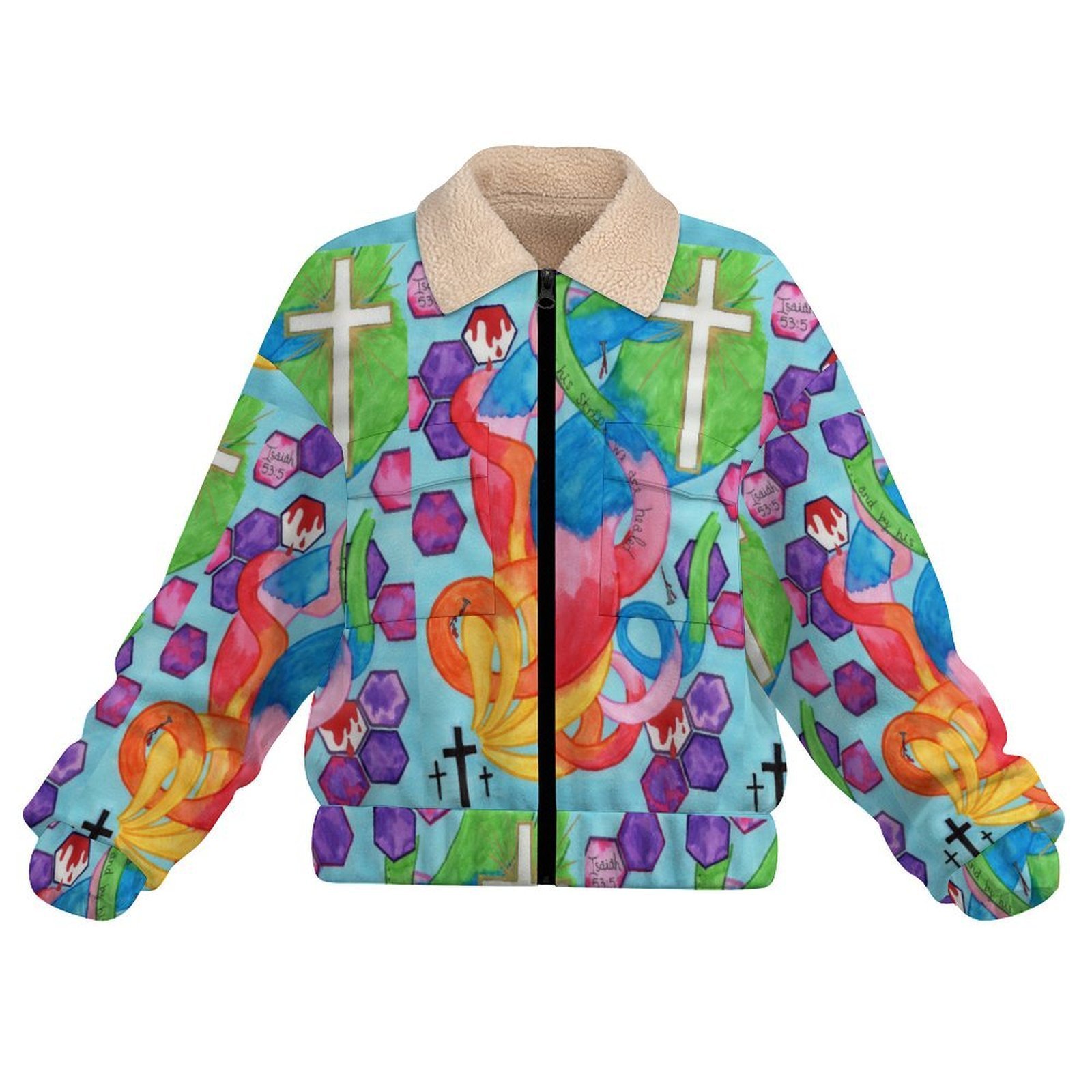 Design Women's Patch Pocket Fleece Jacket - Image 2